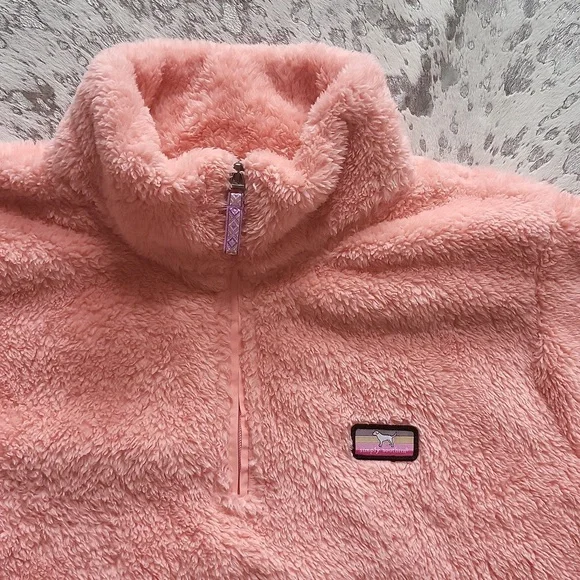 Simply Southern Peach Classic Sherpa Pullover NWT SzXL - Picture 4 of 10